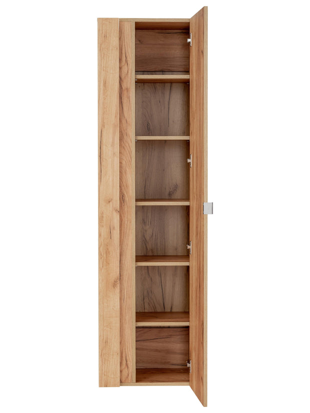 Dulap baie inalt cu 1 usa si oglinda, Capri Oak, l45xA33xH170 cm (2)