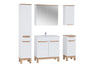 Comad Dulap baie suspendat cu 2 usi si oglinda, Bali White, l80xA20xH70 cm