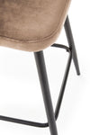 Scaun de bar tapitat cu stofa si picioare metalice, H96 Velvet Bej / Negru, l48xA49xH89 cm (6)