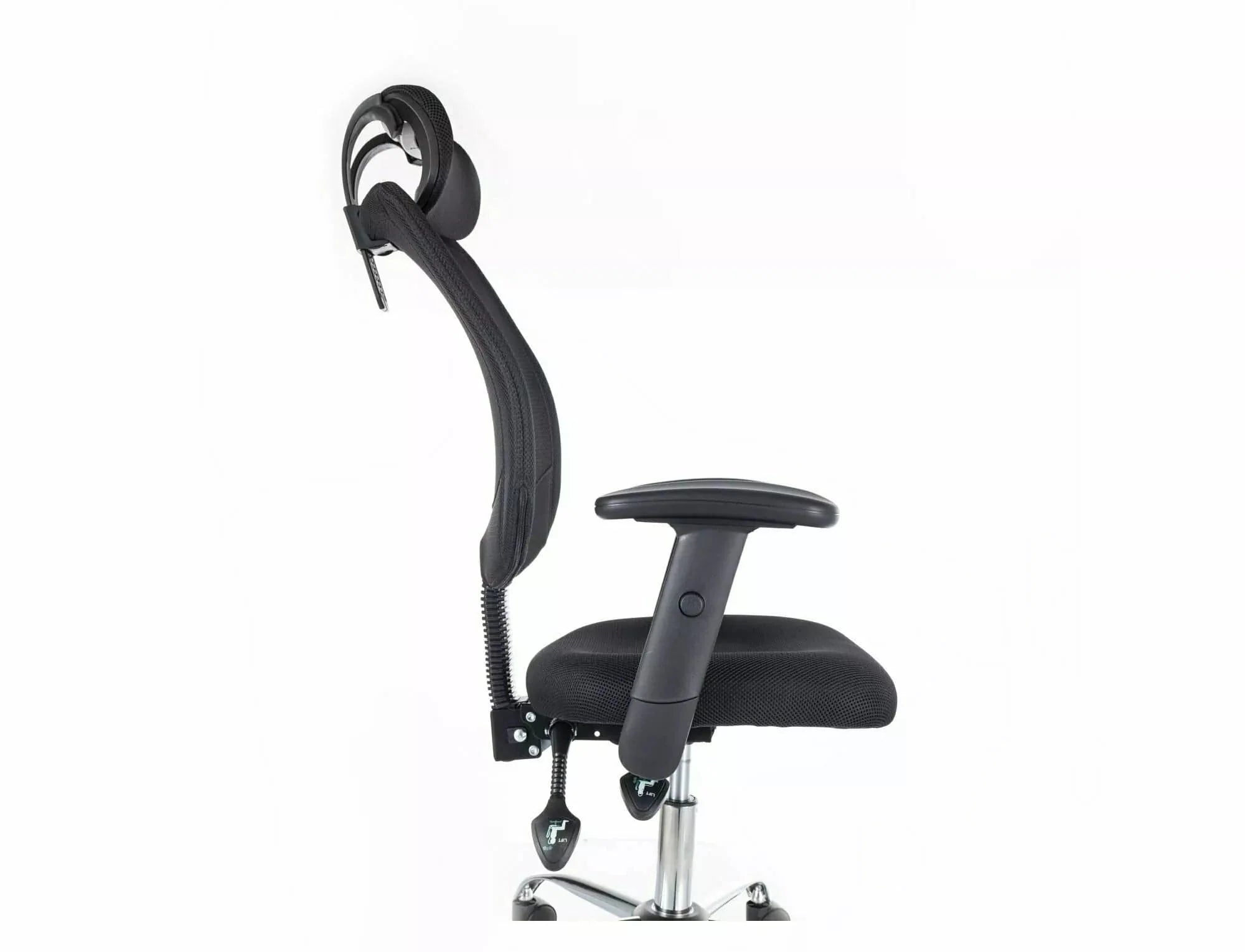 Scaun de birou tapitat cu stofa, Q-118R Gri / Argintiu, l60xA44xH115 cm (2)
