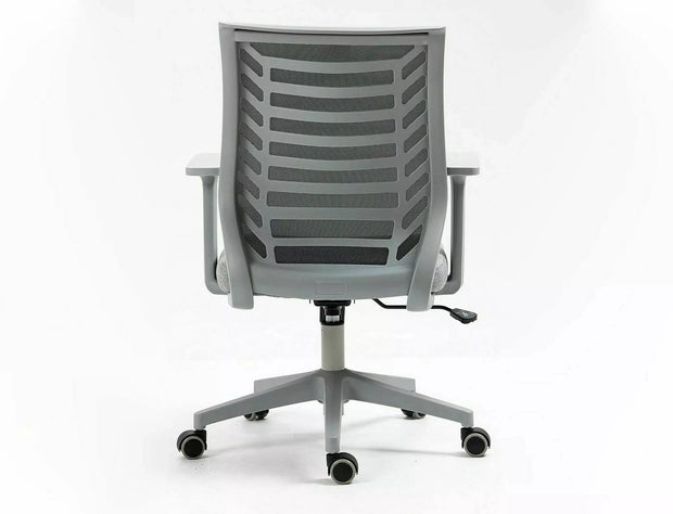 Scaun de birou tapitat cu stofa, Q-320 Gri / Negru, l60xA44xH93 cm (1)