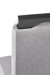 Halmar Scaun tapitat cu stofa si picioare din lemn, Clarinda II Velvet Gri / Negru, l42xA58xH97 cm