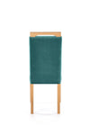 Scaun tapitat cu stofa si picioare din lemn Clarion Verde / Stejar, l42xA58xH97 cm (5)