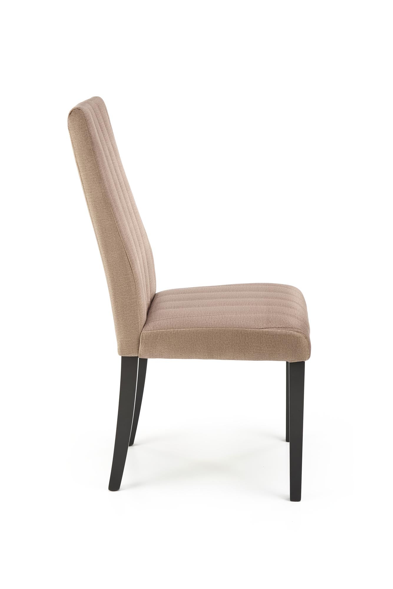 Scaun tapitat cu stofa si picioare din lemn Diego 2 Bej / Negru, l47xA59xH99 cm (2)