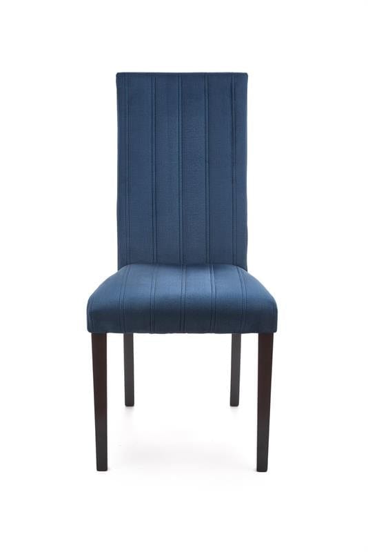 Halmar Scaun tapitat cu stofa si picioare din lemn, Dillan II Velvet Bleumarin / Negru, l47xA59xH99 cm