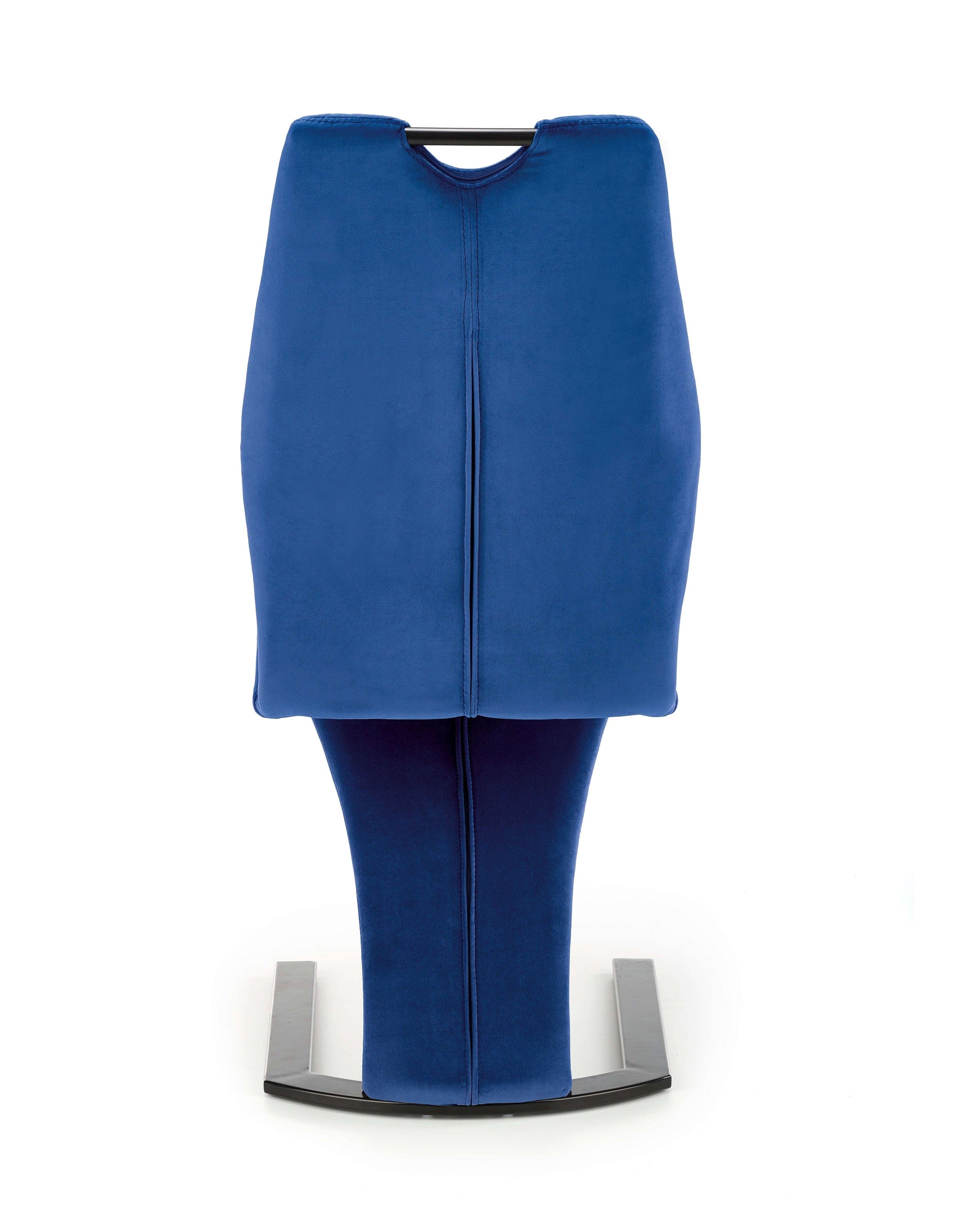 Halmar Scaun tapitat cu stofa si picioare metalice, Kai-442 Velvet Bleumarin / Negru, l46xA61xH102 cm