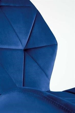 Halmar Scaun tapitat cu stofa si picioare metalice, Kai-453 Velvet Bleumarin / Negru, l48xA53xH86 cm