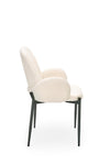 Halmar Scaun tapitat cu stofa si picioare metalice, Kai-477 Crem / Negru, l58xA58xH89 cm