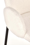 Halmar Scaun tapitat cu stofa si picioare metalice, Kai-477 Crem / Negru, l58xA58xH89 cm