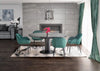 Halmar Scaun tapitat cu stofa si picioare metalice, Kai-480 Velvet Verde Inchis / Negru, l59xA59xH79 cm